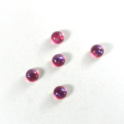 Glass Medium Dome Lampwork Cabochon - Round 05MM MEXICAN OPAL (03560)