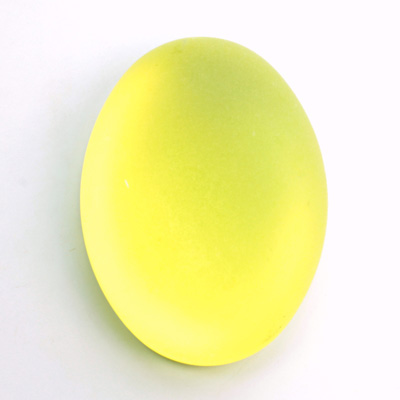 Plastic Flat Back Foiled Cabochon - Oval 40x30MM MATTE JONQUIL