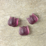 Glass Cabochon - Tulip 09x8MM MATTE AMETHYST Foiled