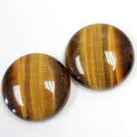 Gemstone Cabochon - Round 25MM TIGEREYE