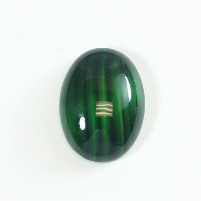 Glass Medium Dome Lampwork Cabochon - Oval 25x18MM MALACHITE (04860)