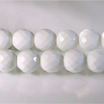 Czech Glass Fire Polish Bead - Round 12MM CHALKWHITE