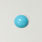 Plastic Flat Back Opaque Cabochon - Round 15MM TURQUOISE