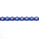 Plastic Rhinestone Banding 1 Row PP17 (SS8) CRYSTAL AB-ROYAL BLUE