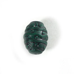 Plastic Engraved Bead - Barrel 20x15MM INDOCHINE TEAL