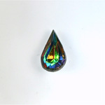 Glass Point Back Foiled Tin Table Cut (TTC) Stone - Pear 13x7.8MM VITRAIL MEDIUM