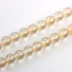 Czech Pressed Glass Bead - Smooth Round 08MM LUMI COATED LT TOPAZ