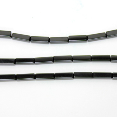 Gemstone Bead - Rectangle Smooth 13x4MM BLACK ONYX