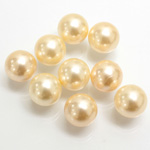 Plastic Pearl No-Hole Ball 10MM CREME