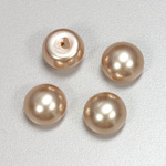 Glass High Dome Cabochon Pearl Dipped - Round 14MM DARK ROSE