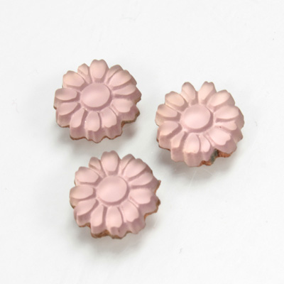 Glass Flat Back Foiled Mirror - Daisy 10MM MATTE LT AMETHYST