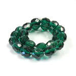 Glass Fire Polish Bead - Round 08MM INDIAN EMERALD