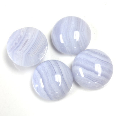 Gemstone Cabochon - Round 16MM BLUE LACE AGATE