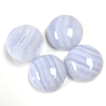 Gemstone Cabochon - Round 15MM BLUE LACE AGATE