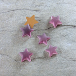 Glass Cabochon - Star 08MM MATTE AMETHYST Foiled