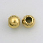 Metalized Plastic Smooth Bead with 6MM Hole - Round 12MM GOLD