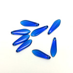 Czech Pressed Glass Pendant - Spear 16x5MM ZIRCON