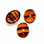 Glass Medium Dome Cabochon - Oval 16x12MM TORTOISE