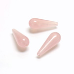 Plastic  Bead - Mixed Color Smooth Pear 20x8MM ROSE QUARTZ