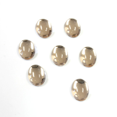 Plastic Flat Back Foiled Cabochon - Oval 08x6MM LT COLORADO TOPAZ