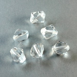 Plastic Bead - Transparent Faceted Diamond 10MM CRYSTAL