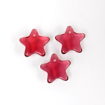 German Pressed Glass Pendant - Smooth Star 11MM ROSE