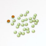 Glass Medium Dome Foiled Cabochon - Round 03MM PERIDOT