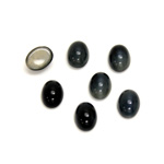 Glass Medium Dome Cabochon - Oval 08x6MM PEARL GREY SPINEL