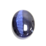 Fiber-Optic Cabochon - Oval 30x22MM CAT'S EYE BLUE