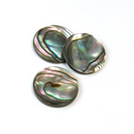 Shell Flat Back Flat Top Straight Side Stone - Round 18MM ABALONE