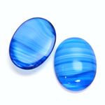 Glass Medium Dome Cabochon - Oval 25x18MM PORPHYR SAPPHIRE