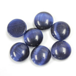 Fiber-Optic Cabochon - Round 10.8MM CAT'S EYE  BLUE