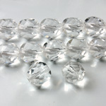 Czech Glass Fire Polished Bead - Twisted 10MM CRYSTAL