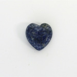 Gemstone Flat Back Carved Scarab - Heart 15x14MM SODALITE