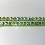 Czech Glass Fire Polish Bead - Round 04MM OLIVINE AB