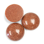 Man-made Cabochon - Round 18MM BROWN GOLDSTONE