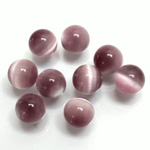 Fiber-Optic No-Hole Ball - 10MM CAT'S EYE LT PURPLE