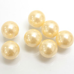 Plastic Pearl No-Hole Ball 12MM CREME