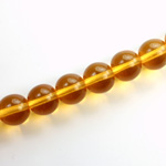 Czech Pressed Glass Bead - Smooth Round 10MM TOPAZ