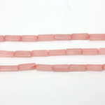 Gemstone Bead - Rectangle Smooth 13x4MM ROSE QUARTZ