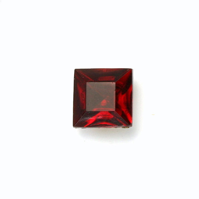 Glass Point Back Foiled Tin Table Cut (TTC) Stone - Square 08x8MM RUBY