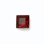 Glass Point Back Foiled Tin Table Cut (TTC) Stone - Square 08x8MM RUBY