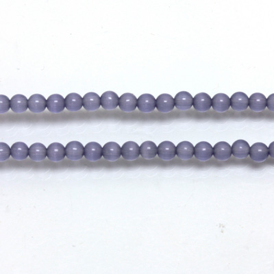 Fiber-Optic Synthetic Bead - Cat's Eye Smooth Round 03MM CAT'S EYE TANZANITE