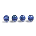 Czech Glass Lampwork Bead - Round 08MM SWIRL BLUE 02953