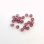 Czech Pressed Glass Large Hole Bead - Round 04MM AMETHYST