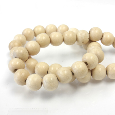 Wood Bead - Smooth Round 08MM NATURAL LACQUERED