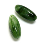 Plastic  Bead - Mixed Color Smooth Beggar 29x12MM JADE AGATE