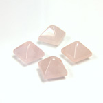 Gemstone Cabochon - Square Pyramid Top 08x8MM ROSE QUARTZ