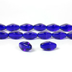 Czech Pressed Glass Bead - Lantern 11x7MM COBALT