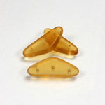 Czech Pressed Glass Bead -Triangle Rondelle 22x8MM MATTE TOPAZ